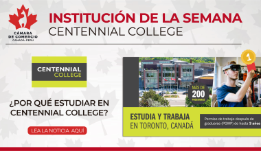 Promotional image about centennial college